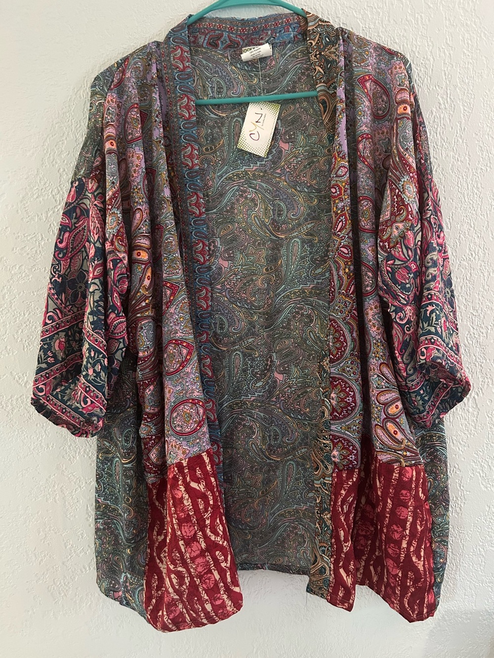 Mixed Print Paisley Kimono NWT One Size fits all